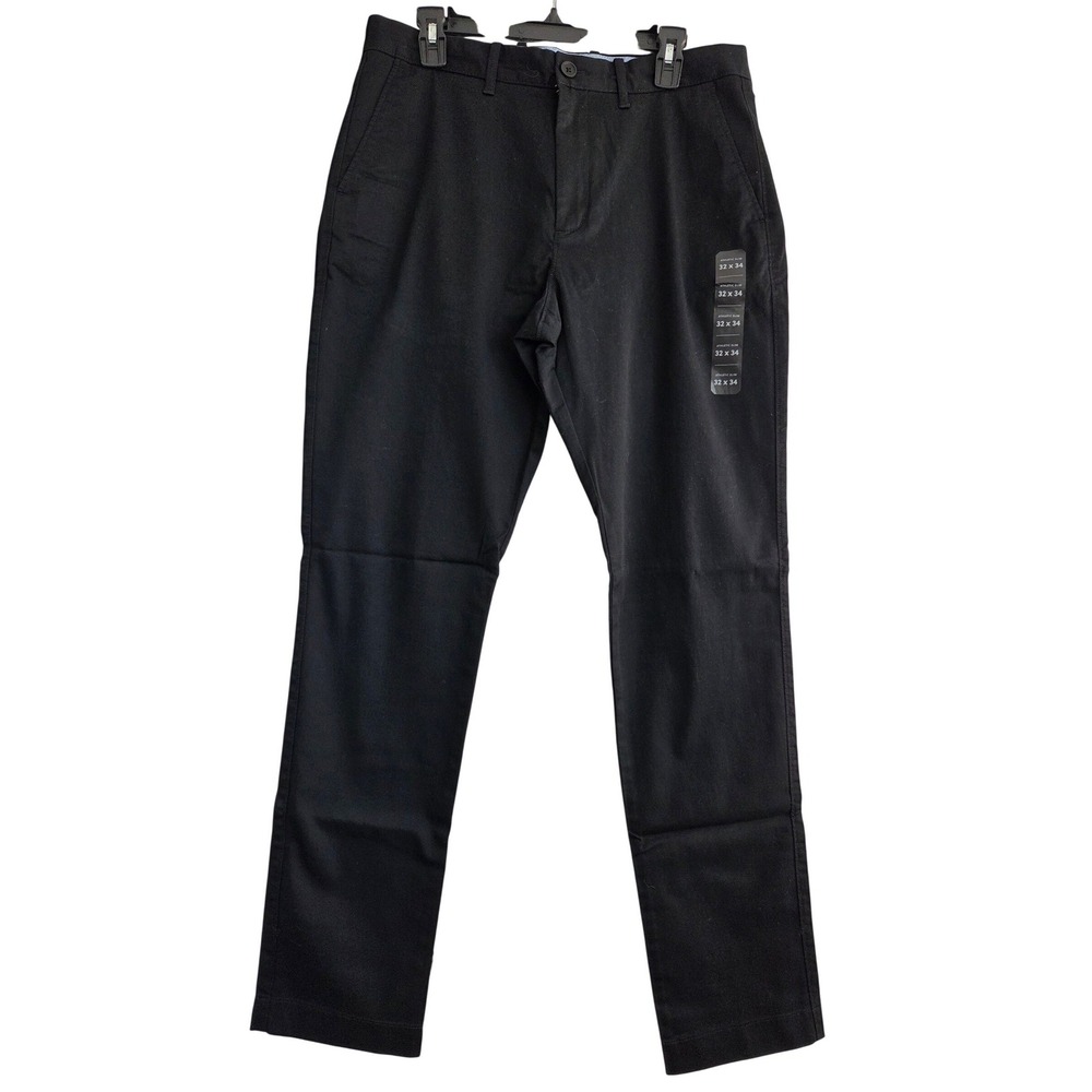 J. Crew Original Chino Pant Athletic Slim‎ Mens 32x34 Black NWT $98 CO401